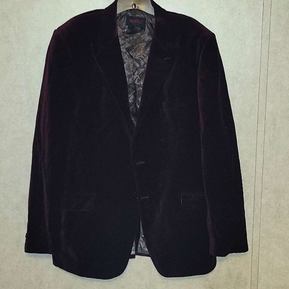 Crushed velvet blazer